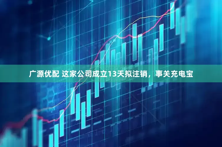 广源优配 这家公司成立13天拟注销，事关充电宝