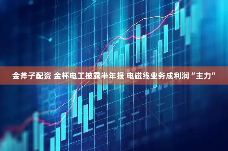 金斧子配资 金杯电工披露半年报 电磁线业务成利润“主力”